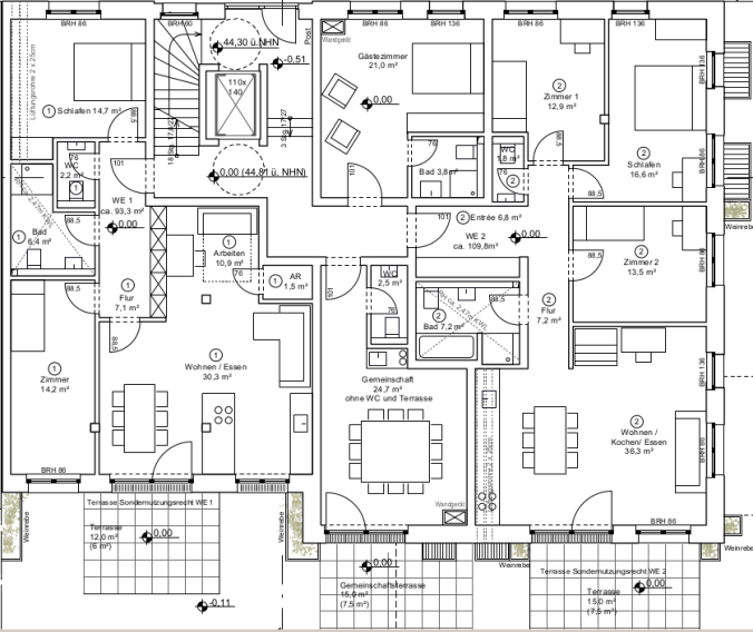 Grundrisse Erdgeschoss