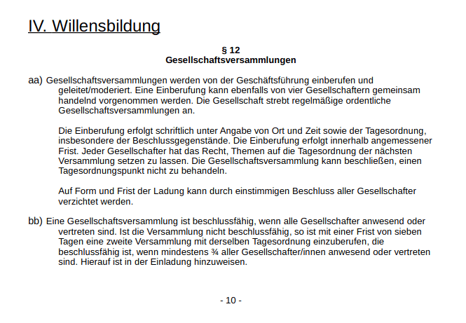 Screenshot aus unserem Bau GbR Vertrag