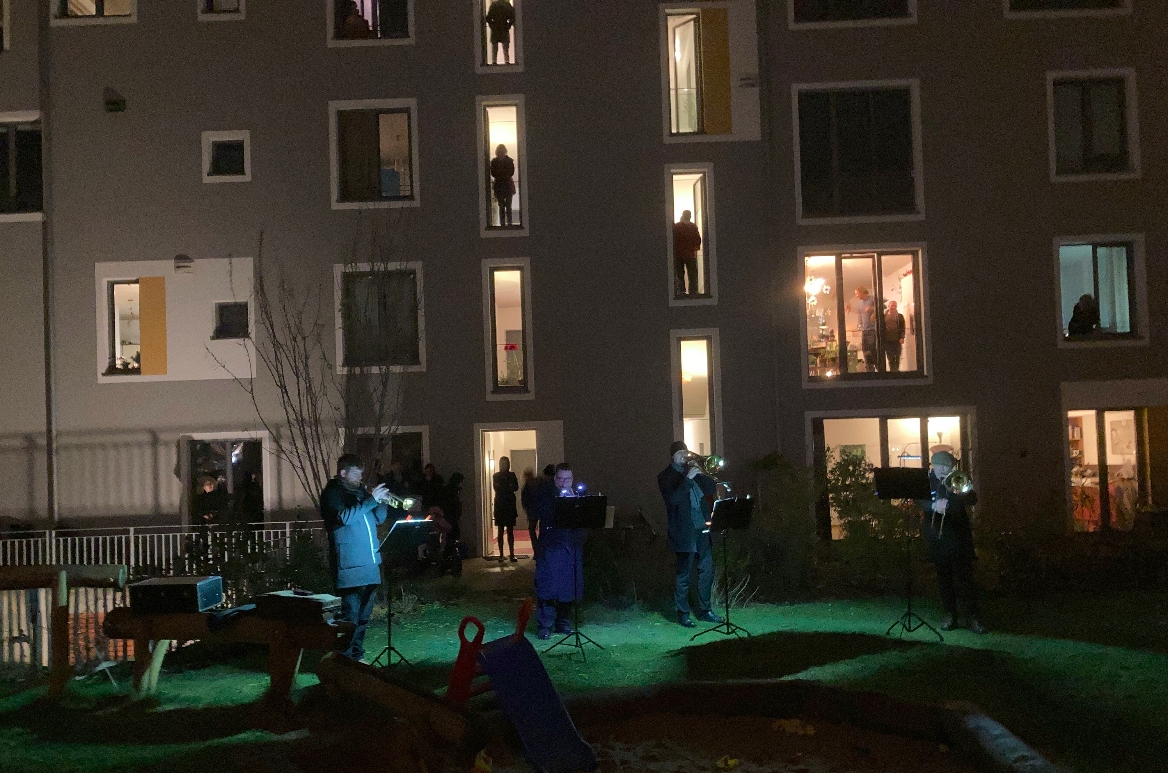 Die Turmbläser im Garten